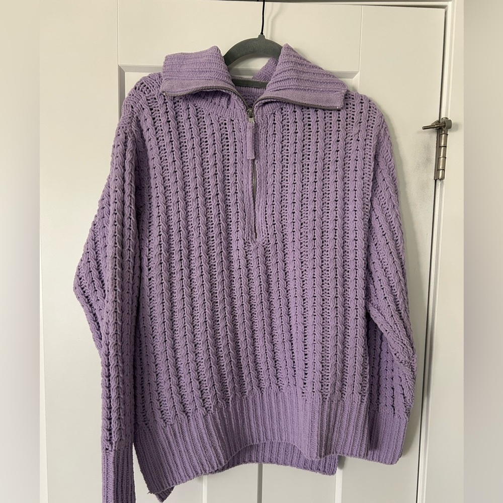 Aerie Cable Car Quarter Zip Sweater size XS - Picture 2 of 7